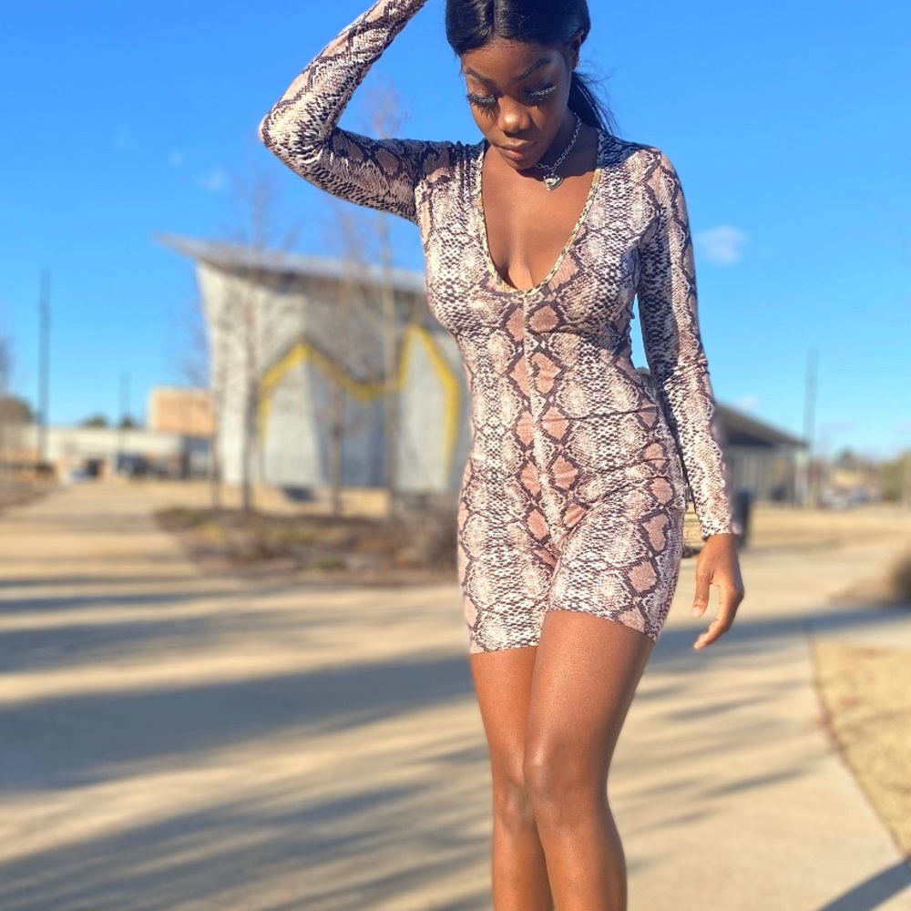 Leopard print romper